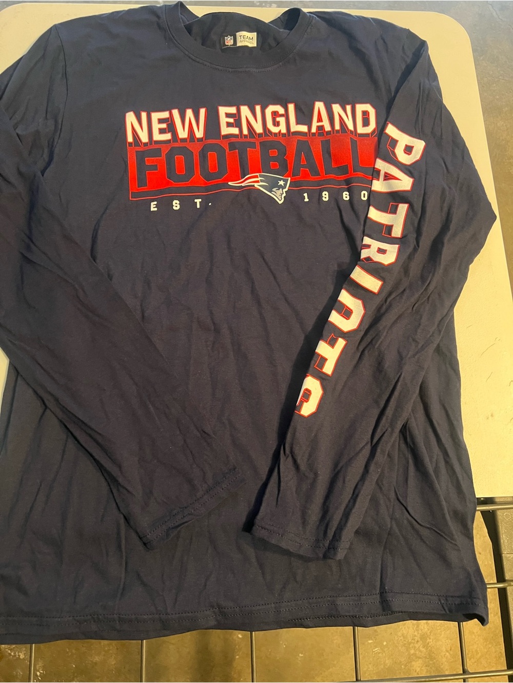 NFL New England Patriots Long Sleeve Shirt - Navy, Red, White